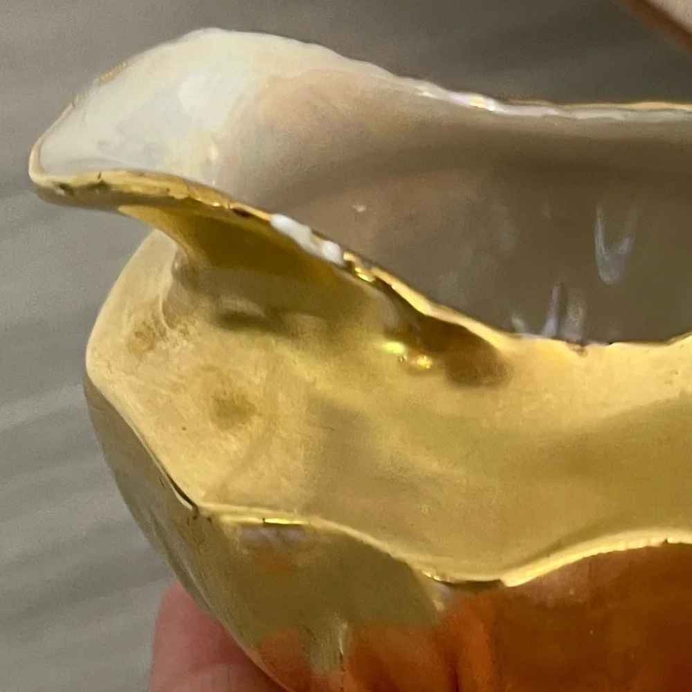 1920’s ROCHELLE FINE CHINA CREAMER HEAVY GOLD ENCRUSTED JAPAN